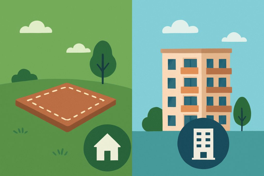 Plots vs. Apartments: Where Should You Invest in 2025? plots vs buildings